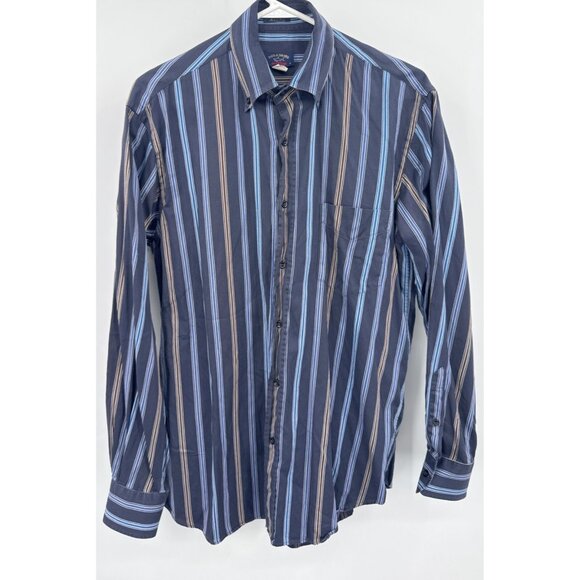 Paul & Shark Other - Paul & Shark Yachting Button‎ Up Shirt Men's Size M Long Sleeve Striped Cotton